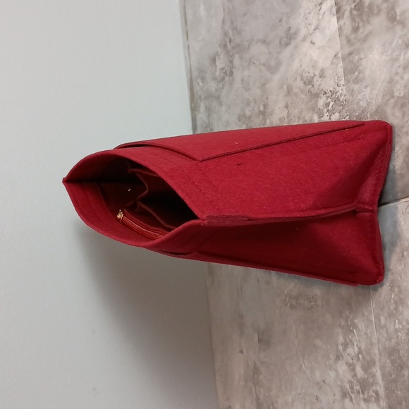 Womens Purse Organizer Insert for Longchamp Le Pliage Handbag Felt, Red - Picture 8 of 10